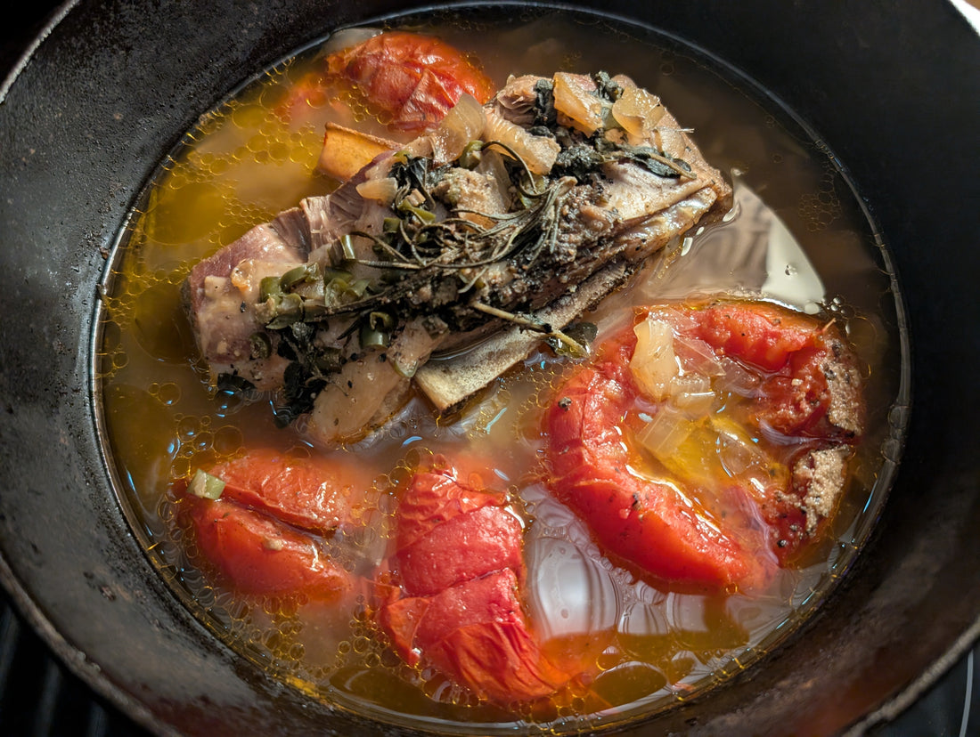 Roasted Lamb & Fresh Tomato Stew