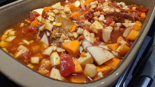 Slow Roasted Lamb with Vegetables