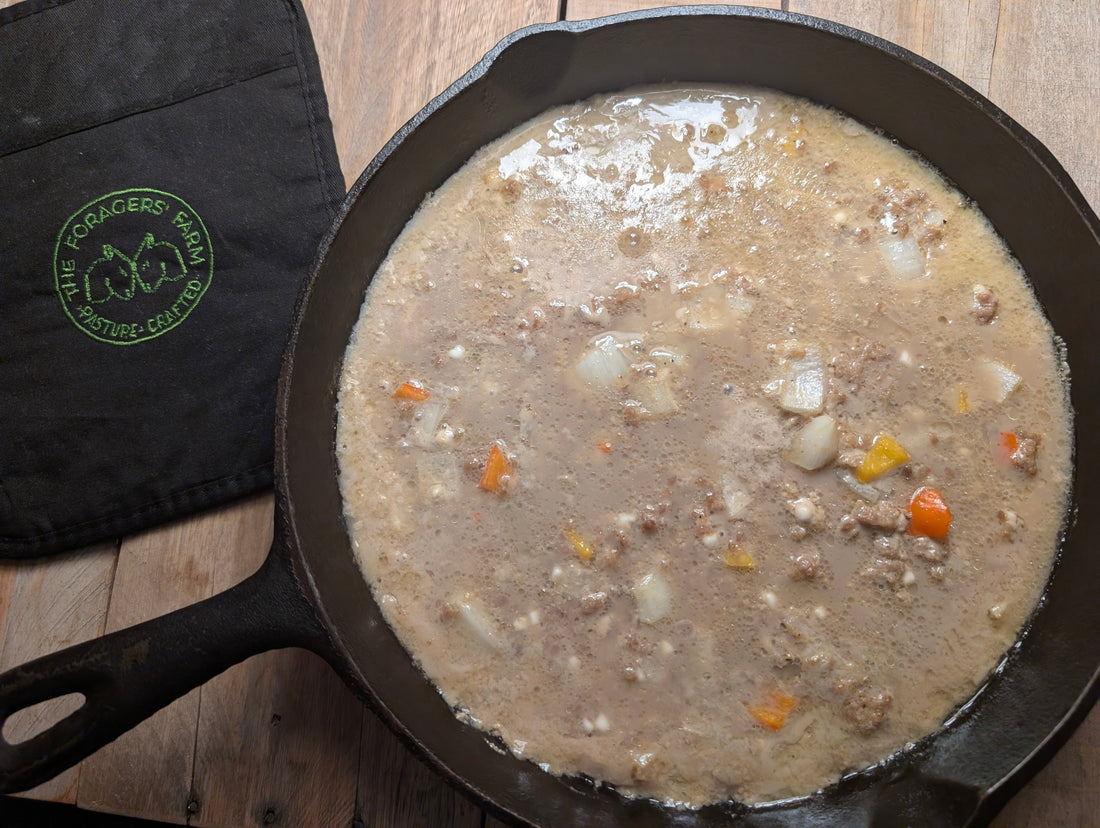 Creamy Lamb Meat Loaf in a Cast Iron Pan