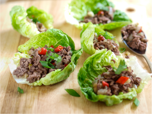 Greek-Inspired Lamb Lettuce Wraps